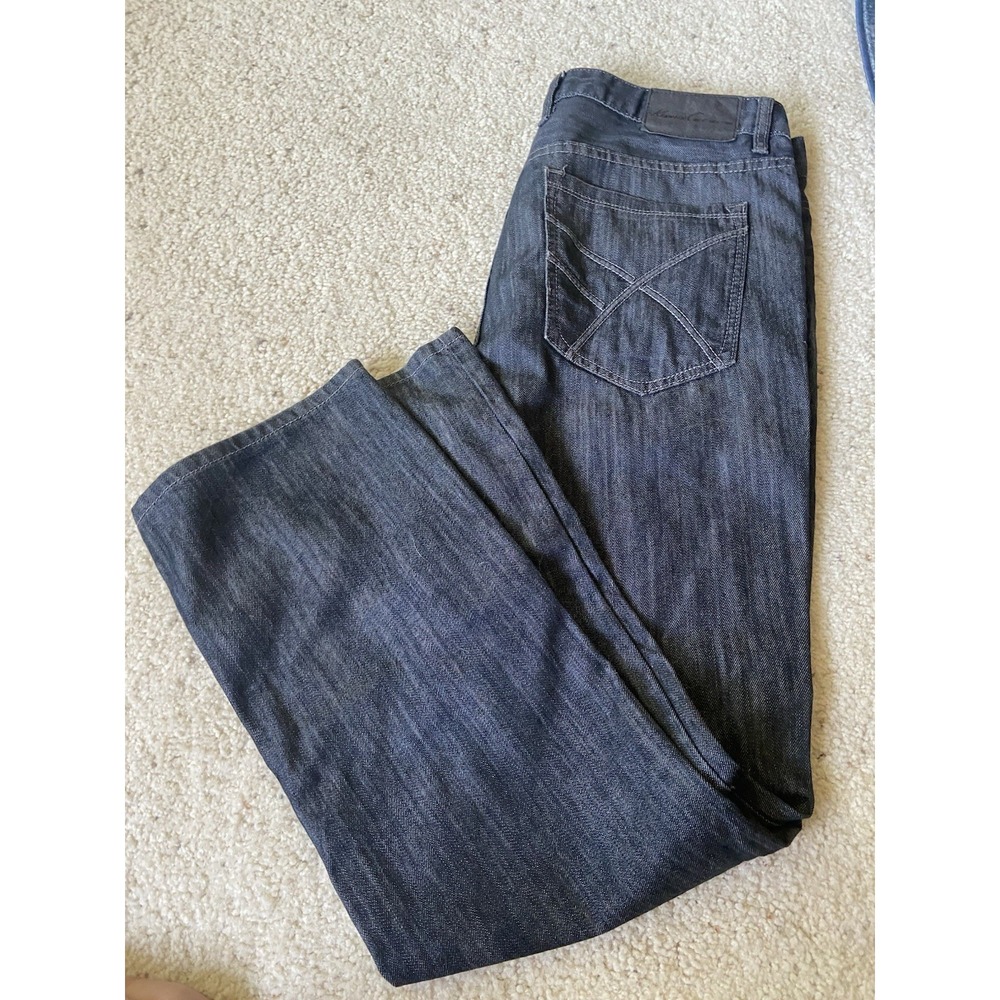 Men's Kenneth Cole Black Denim Boot Cut Jeans-Size 30/34-Very Nice